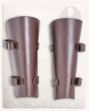 Felix läderbracers, underarmskydd, brun