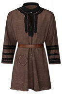 Tunic Halfdan, medieval, brown
