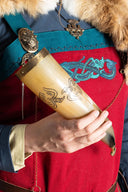 Chifre de beber Odin gravado, 300-500 ml