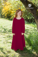 Medieval dress Ylvi, burgundy red