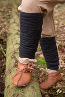 Sorte gambeson-bensbeskyttere, par