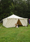 Middelaldertelt Herold, 6 × 6 m, natur, 425 gsm