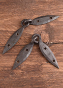 Handgesmeed Viking kistbeslaag, paar (18 cm)