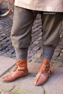 Vikingebukser med sildebensmønster Ivar, uldblanding, olivengrå