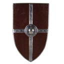 Scudo medievale da cavaliere con umbone