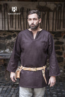 Tunika Lodin, brązowa, mieszanka wełny