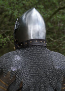 Camail, aventail, nieobrobiony, płaskie ogniwa – okrągłe nity, 8 mm