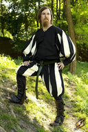 Spodnie landsknechckie, czarno-białe