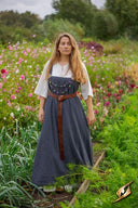 Viking apron dress Frida herringbone, dark gray