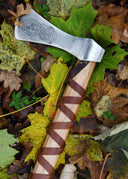 Viking bijl, type A, gegraveerd, semi-scherp