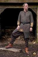 Hauberk med slits, korta ärmar, oklinkad, 9 mm