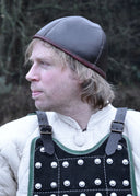 Historische kap, leer, bruin