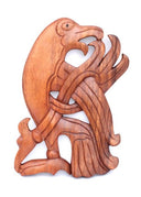 woodcarving viking raven
