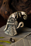 Germanic raven brooch Gotland, right, bronze