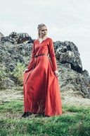 Viking dress Lina, red