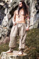 Linnen Vikingbroek Odin, grijs