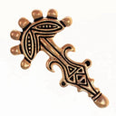 Gotische zevenknopsfibula, brons