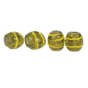 Wikinger-Glasperle in Melonenform, grün, 5 Stück
