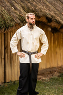 Handvävd skjorta, crème