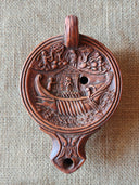 Romeinse olielamp Odysseus en de sirenen