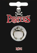 Piratenring doodshoofd, tin