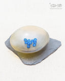 Small Viking glass bead Skåne (Sweden), light blue, 10 pieces