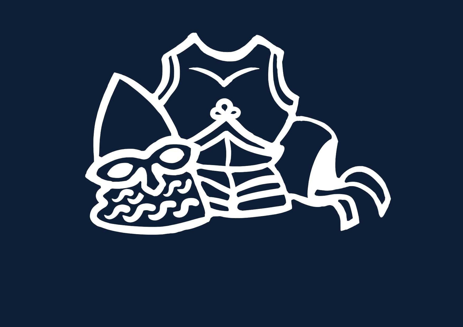 een tekening van een helm, pantser en helmkap