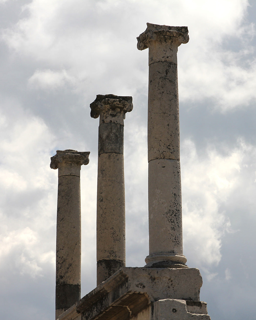Zuilen van een Romeinse tempel