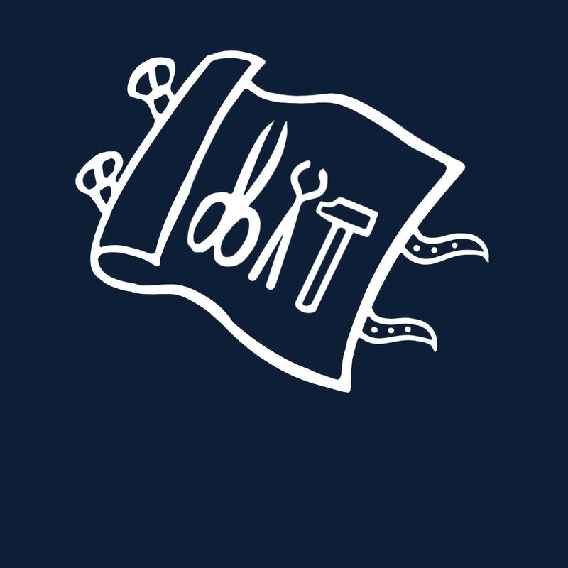 Een tekening van een etui met gereedschap.