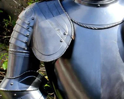 Arm harnas onderdelen: pauldrons, vambraces en couters