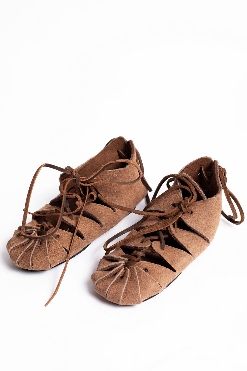Eisenzeit Sandalen für Kinder, braun