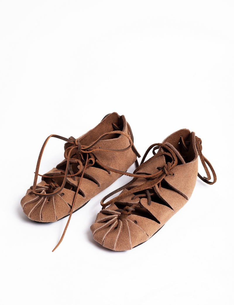 Ijzertijdsandalen voor kinderen, bruin