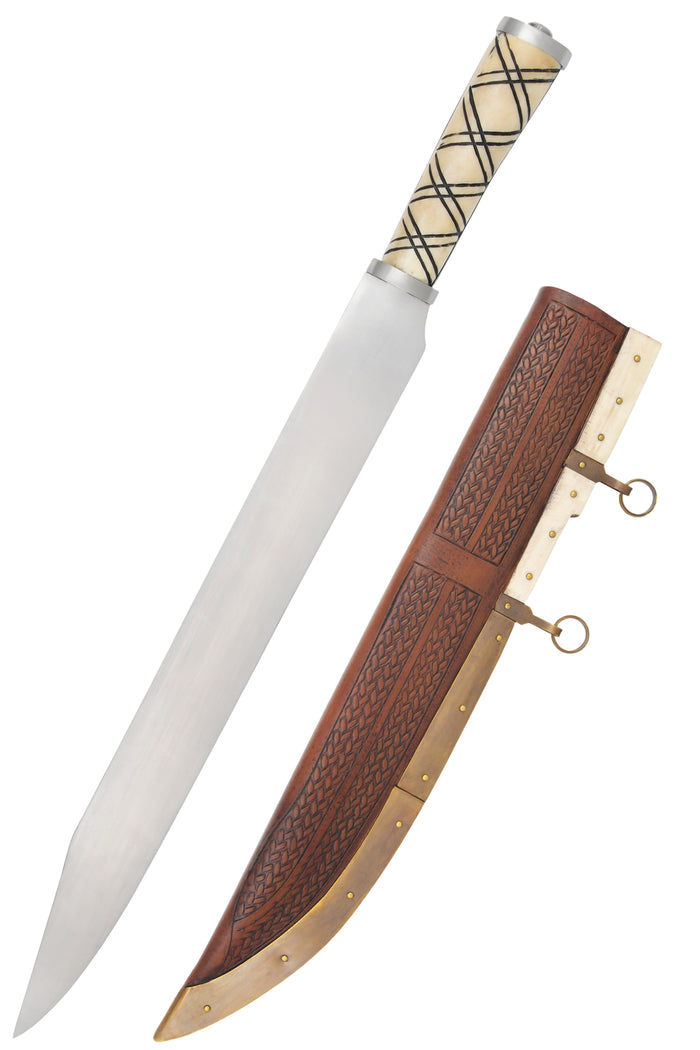 Deepeeka Viking seax met schede, semi-scherp