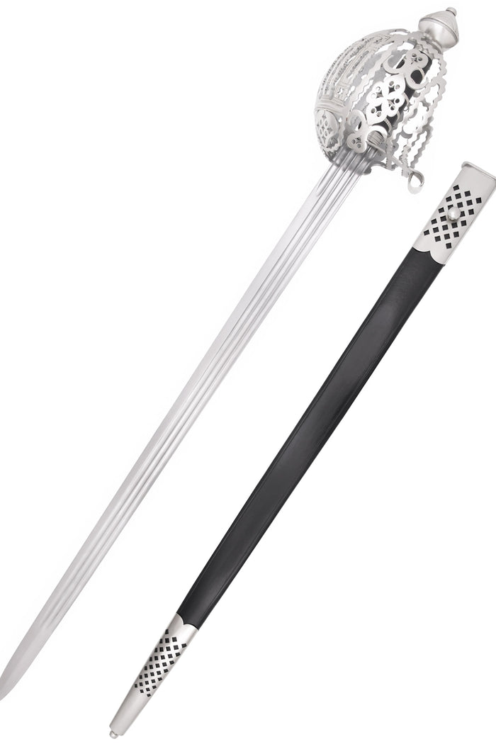 Deepeeka Schots basket-hilted broadsword, Stirling stijl, 18e eeuw, semi-scherp