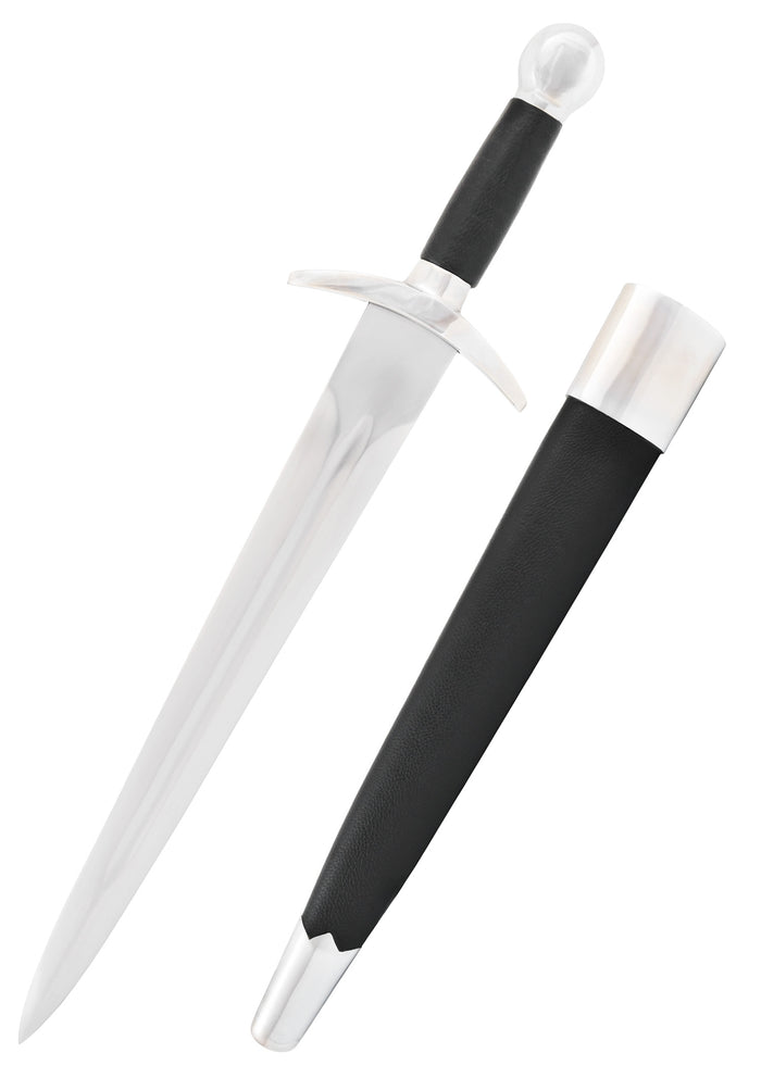 Daga quillon medievale, semi-affilata