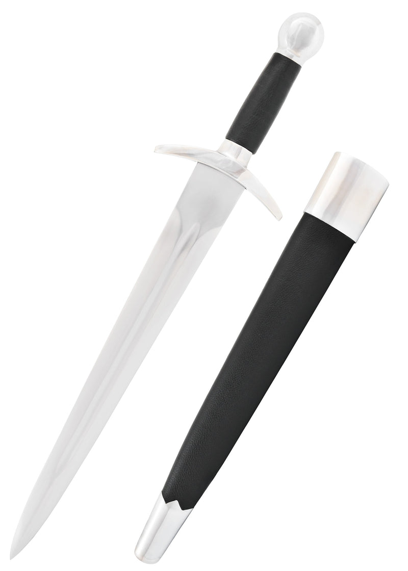 Średniowieczny sztylet quillon, półostry