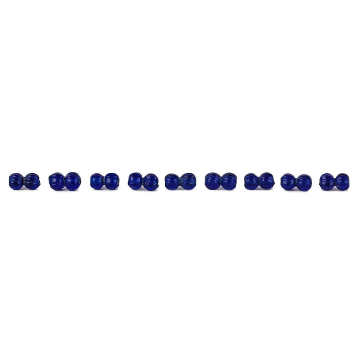 Double Viking glass bead Kaupang (Larvik, Norway), blue, 5 pieces
