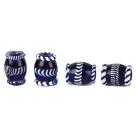 Viking glaskraal Hitra (Noorwegen), blauw, 5 stuks