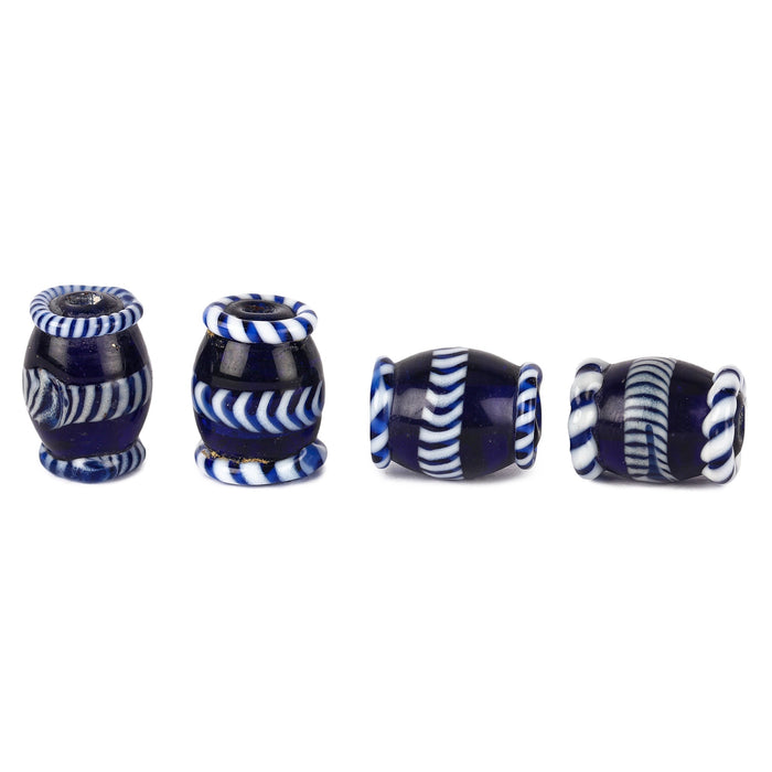 Viking glaskraal Hitra (Noorwegen), blauw, 5 stuks