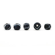 Viking glaskraal Finland, zwart, 5 stuks