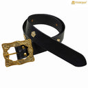 Renaissance leren riem, zwart