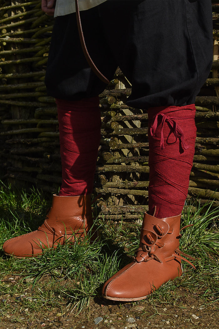 Beenwindsels met visgraatmotief, rood
