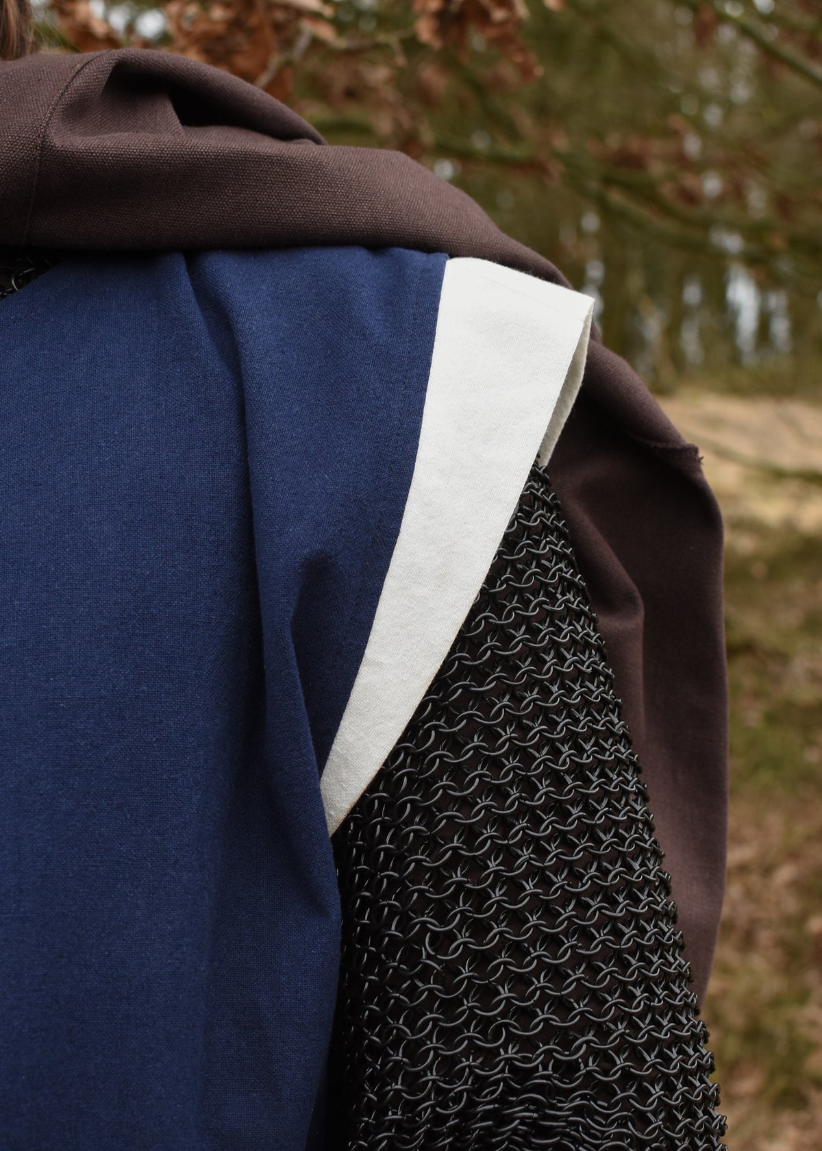 Sobretúnica medieval Rodrick, azul-crema