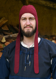 Coif Foy, canvas, wijnrood