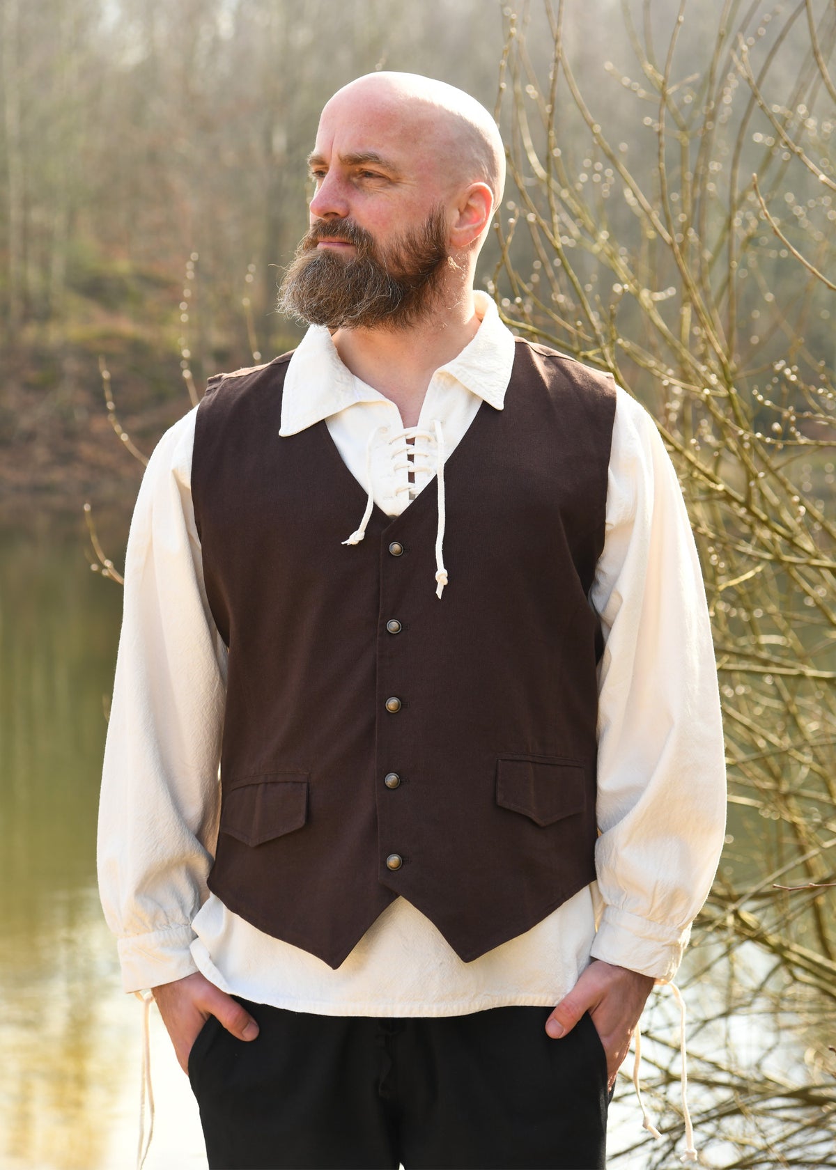 Piratenvest Lasse, bruin