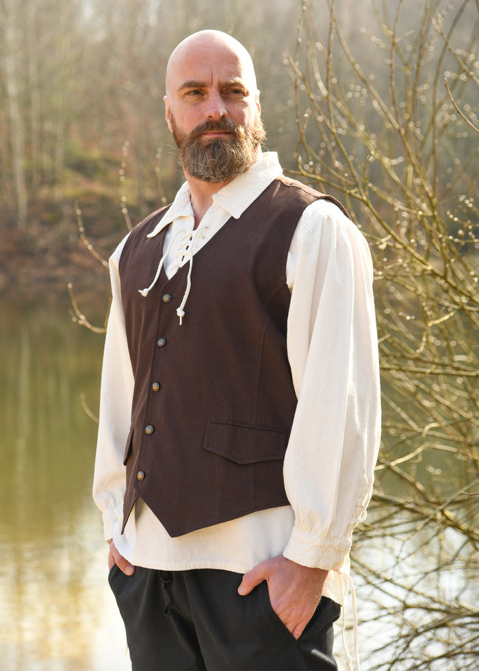 Piratenvest Lasse, bruin