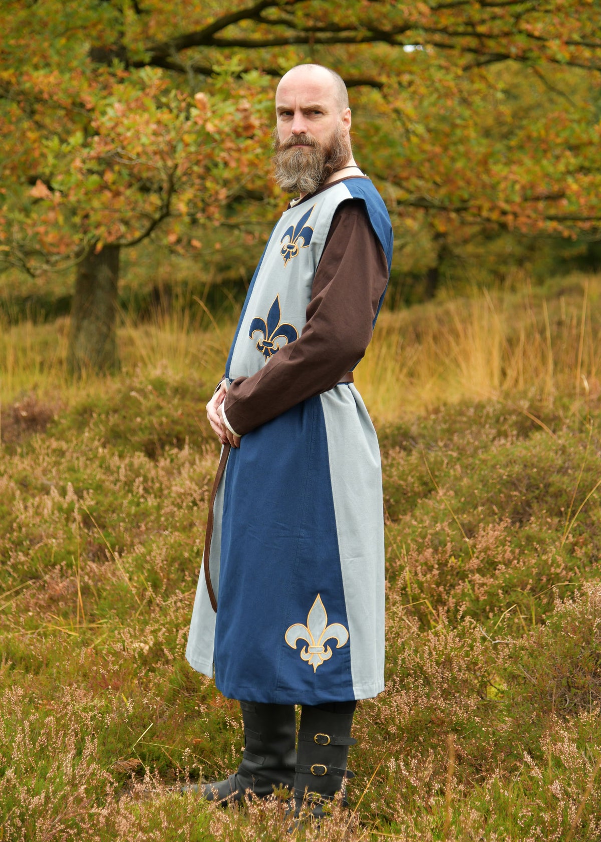 Overkleed Fleur-de-lys, blauw-blauwgrijs