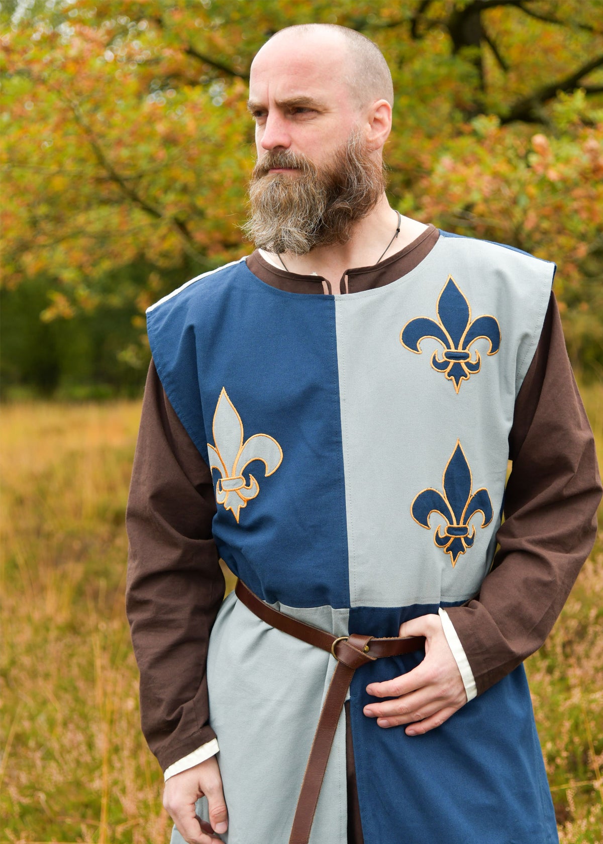 Overkleed Fleur-de-lys, blauw-blauwgrijs