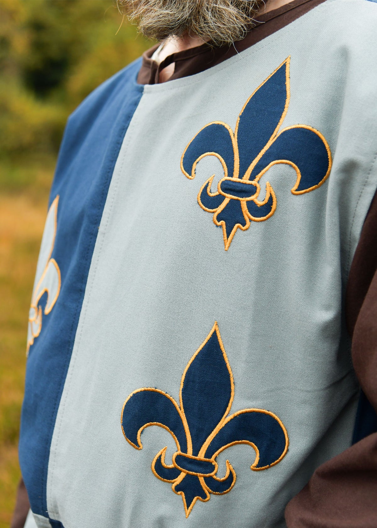 Overkleed Fleur-de-lys, blauw-blauwgrijs