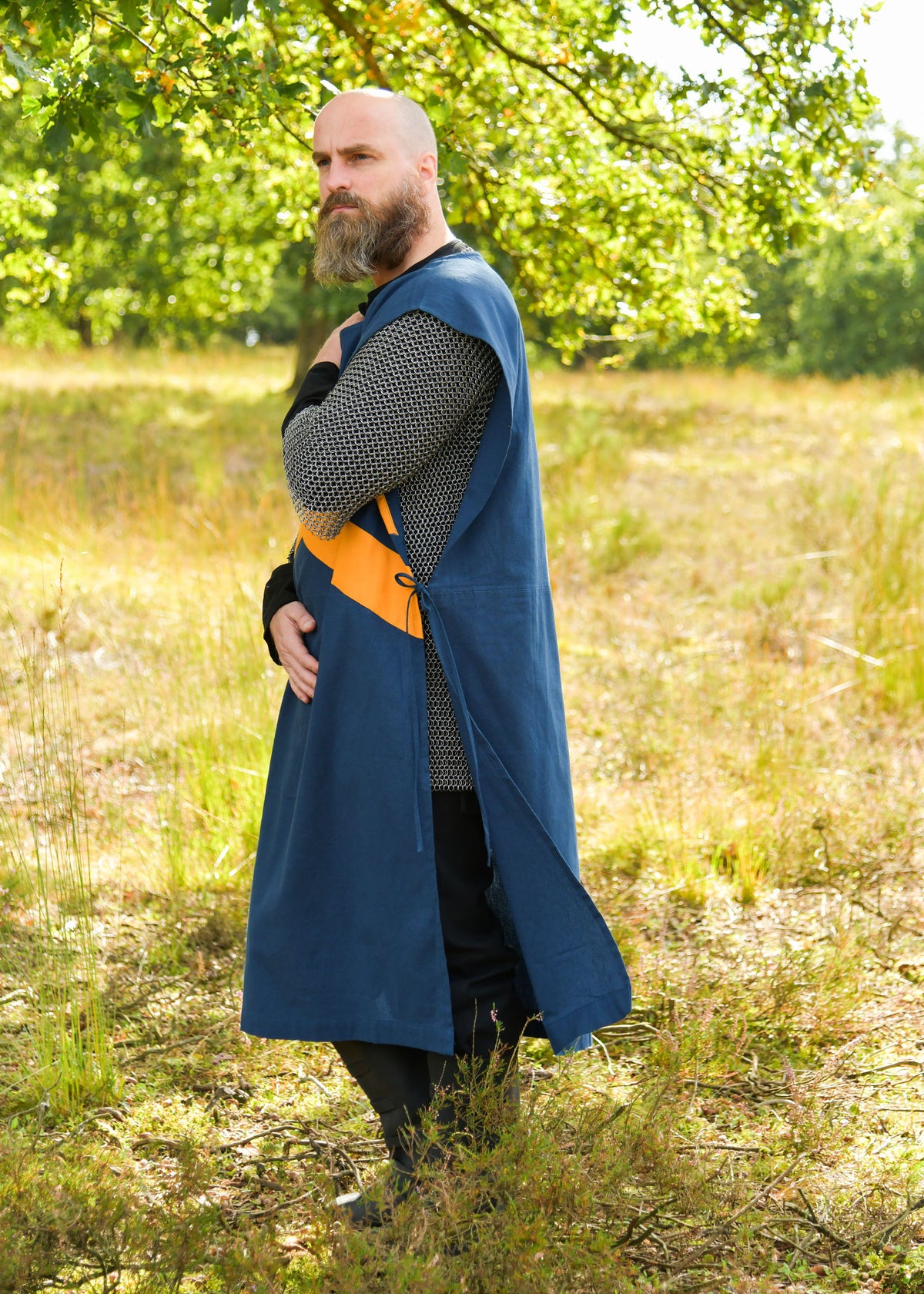 Overkleed met chevrons, blauw-geel